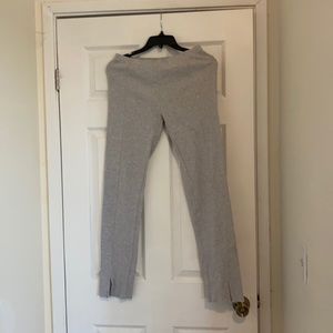 Grey cotton & spandex leggings